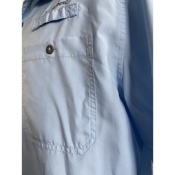 Jawbone Tackle Co Mens Shirt Large Blue Fishing Hunting Vented Back Pockets Logo - Picture 11 of 14